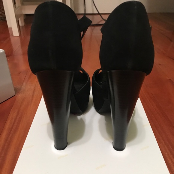 Steve Madden Desireee Black Platform Heels - Picture 3 of 5